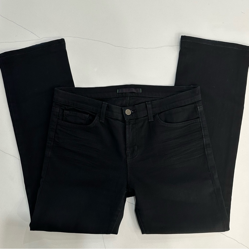 J Brand Black Denim Straight Leg Jeans Size 30